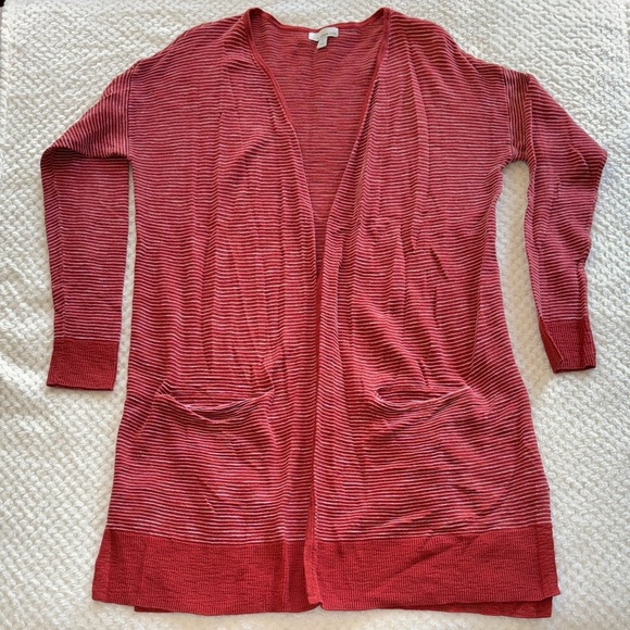 🧡 Women’s Evereve Allison Joy Open Front Cardigan – Size L - Picture 1 of 13